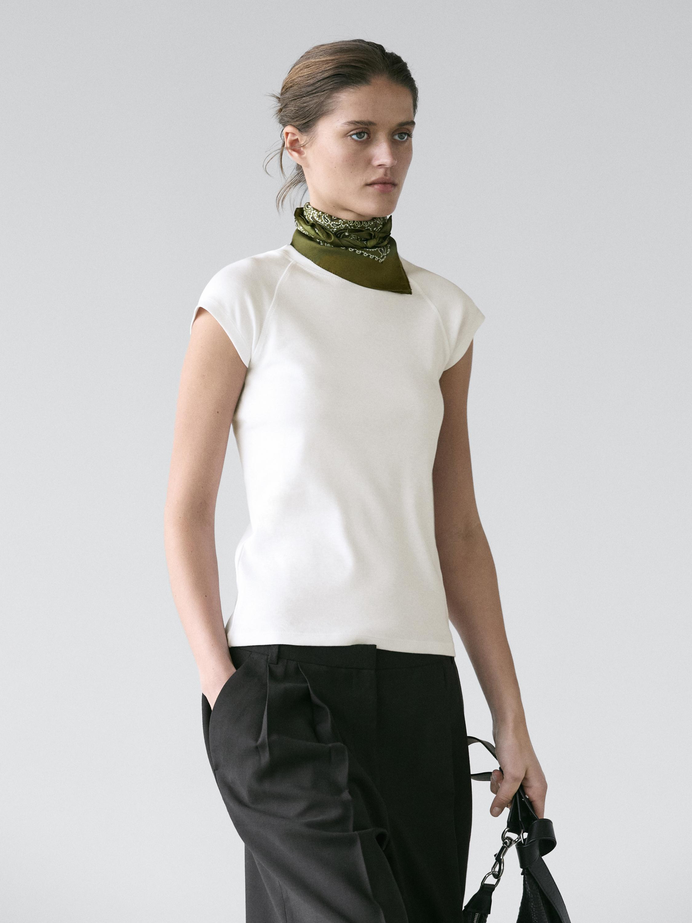 T-shirt à manches courtes raglan en coton